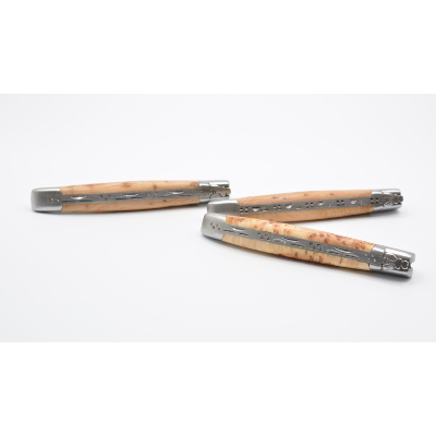 Laguiole 12 cm loupe de genévrier ressort forgé