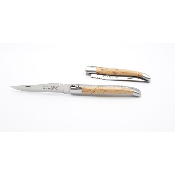 Laguiole 12 cm bouleau madré ressort forgé